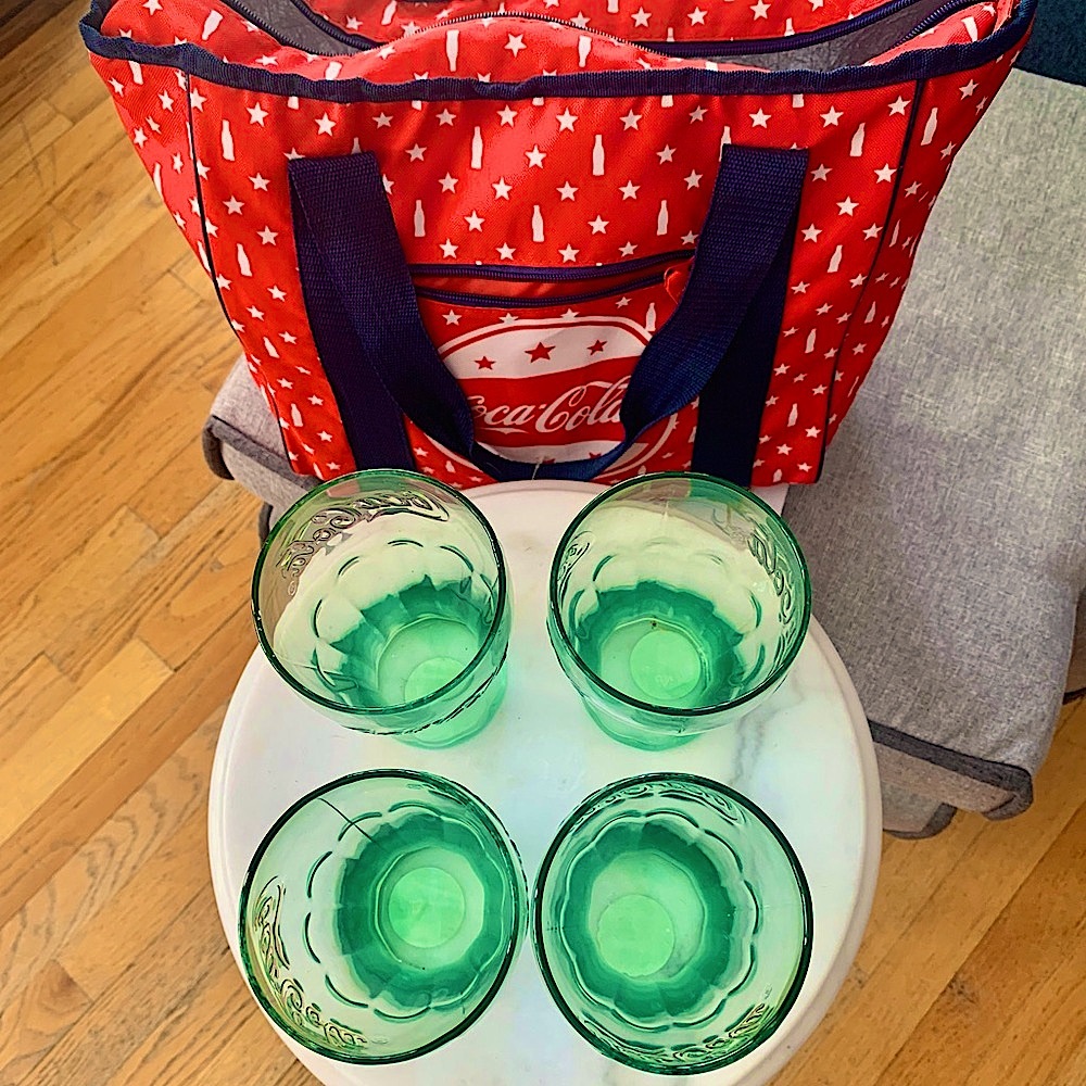 Coca Cola Cooler Tote & Glass Set - Picture 2 of 9